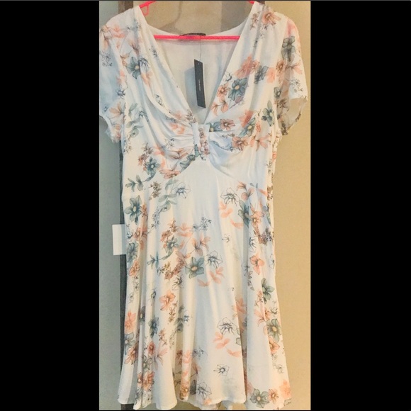 Lulu’s White Floral Print Skater Dress - Picture 3 of 6